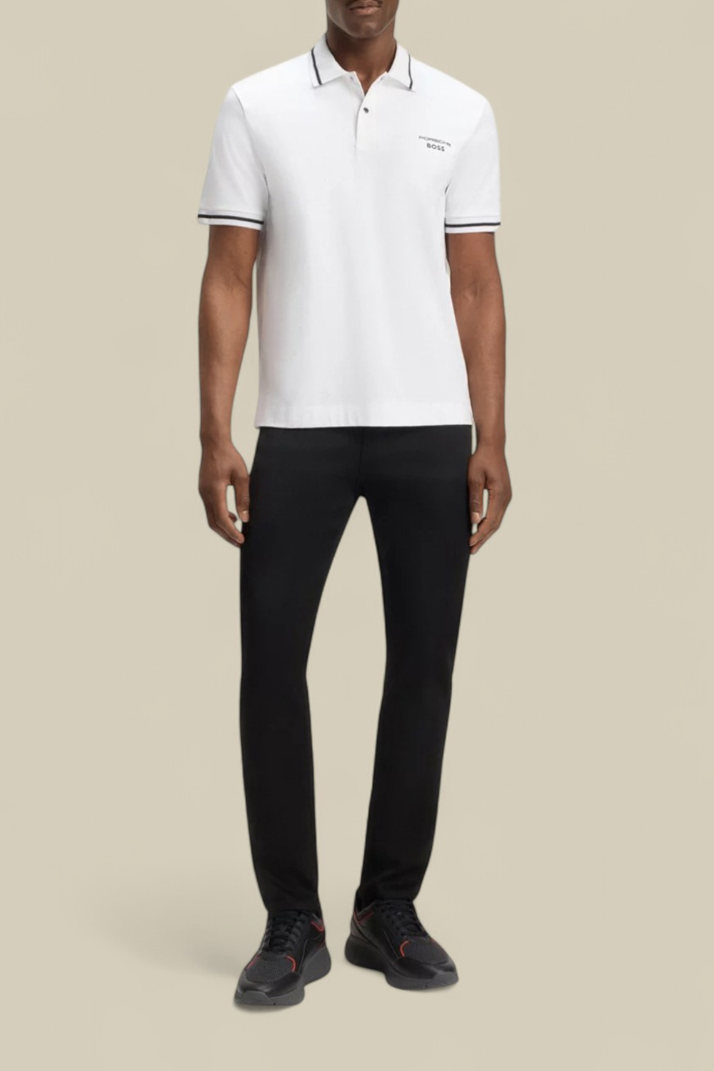 תמונת כל הלוק של בוס X פורשה חולצת פולו